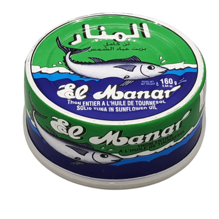 El Manar Tuna in sunflower oil 160G
