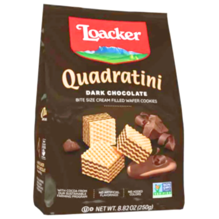 Loacker Quadratini Dark Choco Wafers