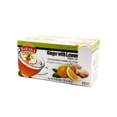 Baraka Ginger With Lemon Herbal Tea 1.78Oz 50G