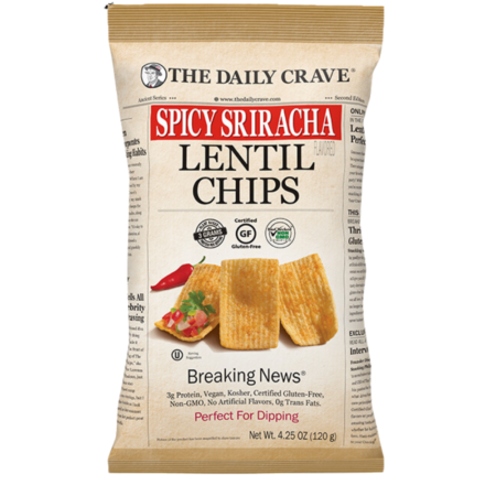 Spicy Siracha Lentil Chips