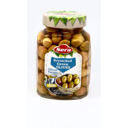 Sera Scratched Green Olives