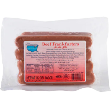 Beef Frankfurters Seasoned