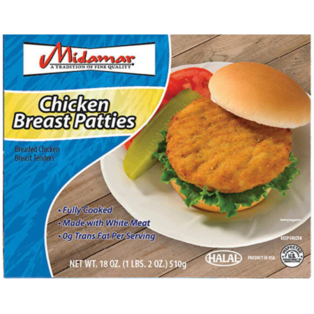 Best Midamar Chicken Breast Patties 510G